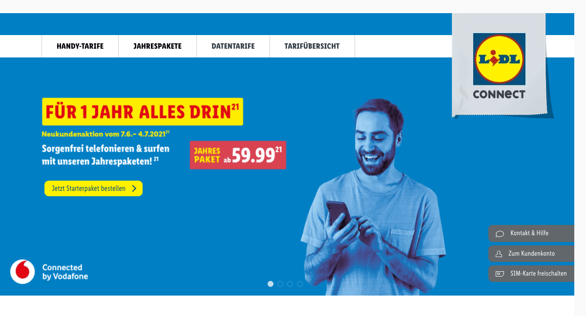 Jahrestarife Lidl Connect