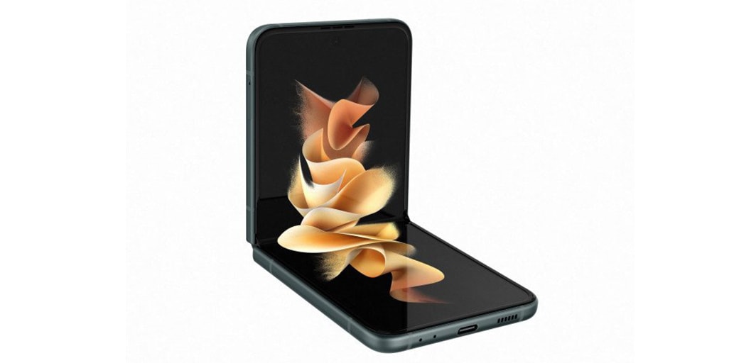 Das Samsung Galaxy Z Flip 3 aufgeklappt