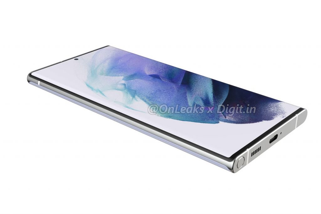 Samsung Galaxy S22 Ultra-Smartphone mit eingesteckten Bedienstift.