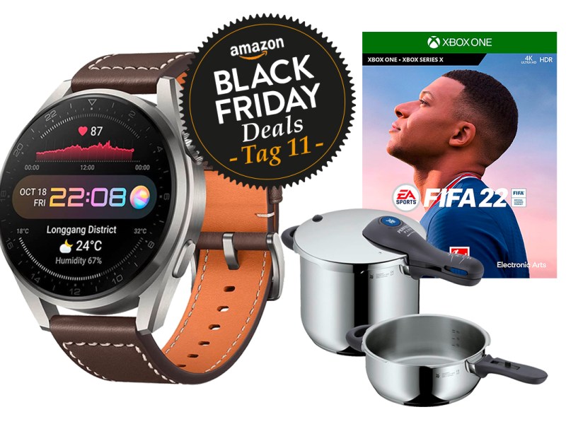 Drei Produkte aus dem Black Friday Angebot nebeneinander
