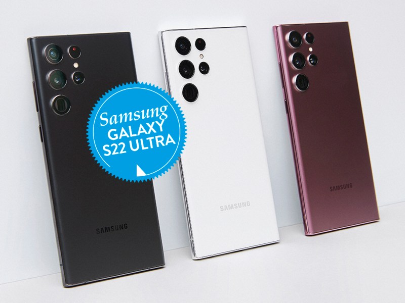 Das Galaxy S22 Ultra in drei Farben