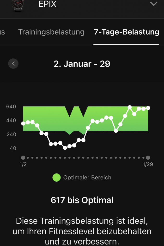 Belastung Garmin