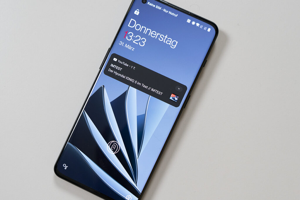 Oneplus 10 Pro Fingerabdrucksensor unter Bildschirm