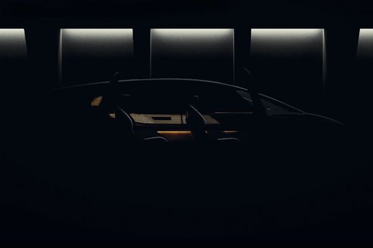 Eine Fahrzeugstudie von Audi im Schatten