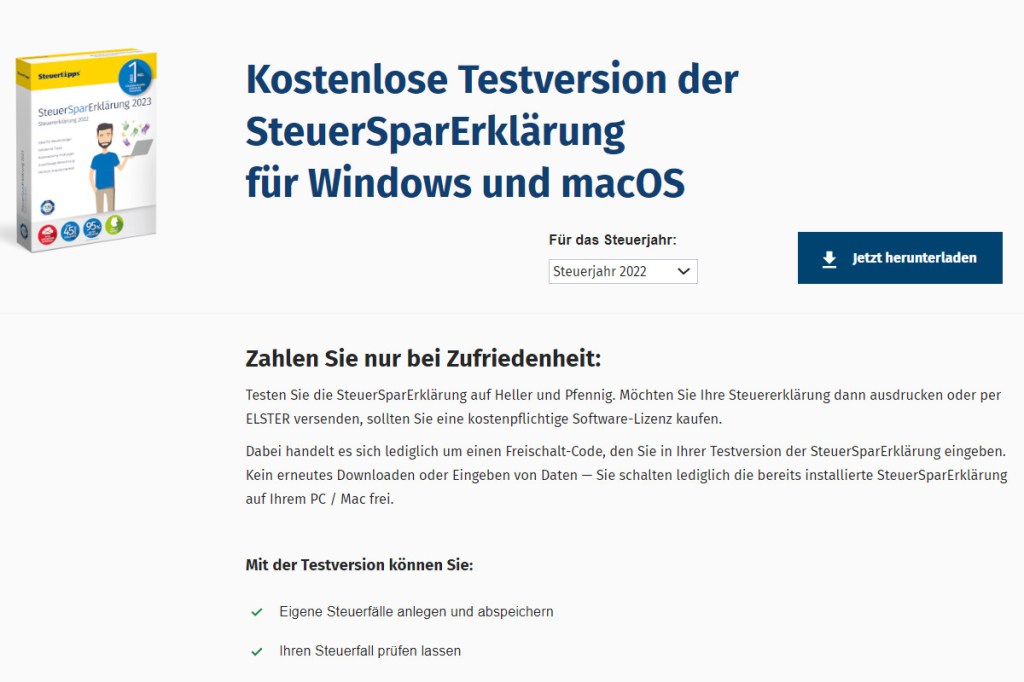 Steuersoftware Testversion