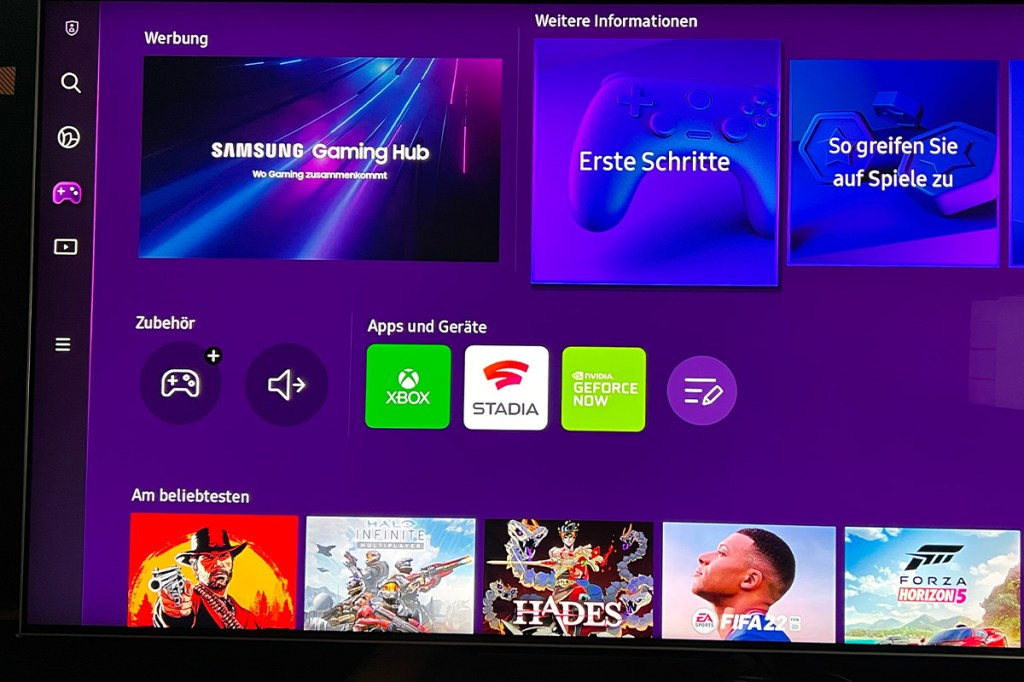 Gaming Hub auf dem Samsung-TV