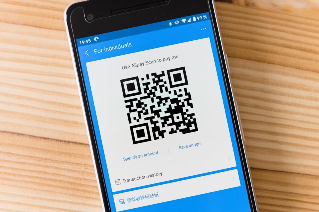 QR Code auf Smartphone