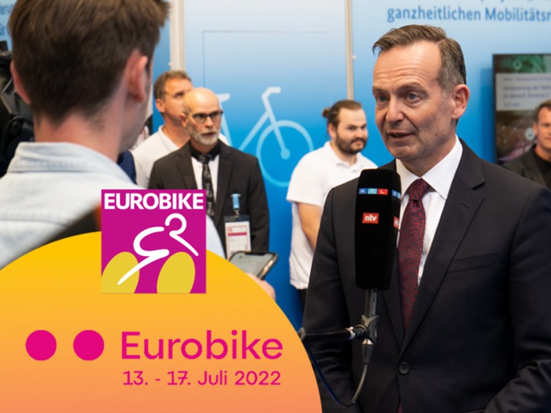 Bundesverkehrsminister Dr. Volker Wissing auf der Eurobike