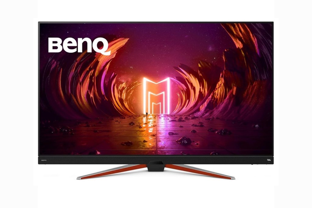 Der Gaming-Monitor von BenQ vor weißem Hintergrund.