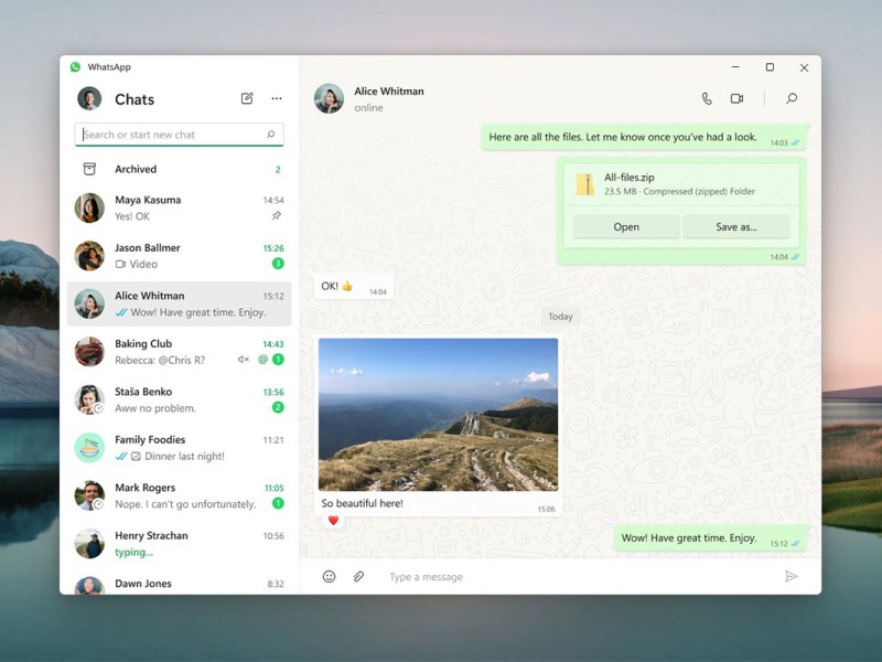 Die neue App von WhatsApp auf dem PC