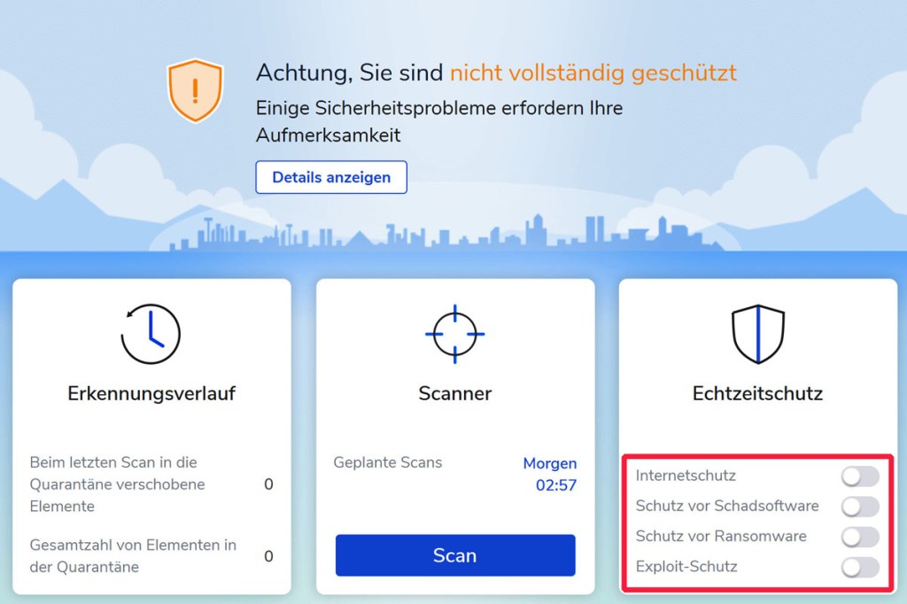 Malwarebytes Echtzeitschutz abschalten