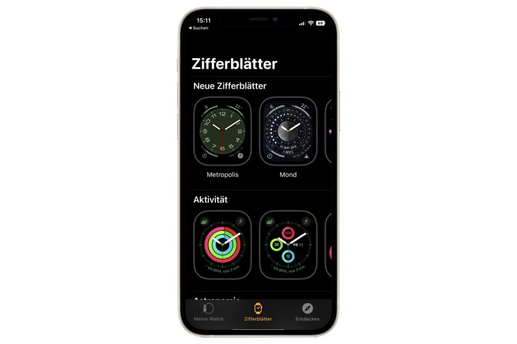 watchOS 9 Ziffernblätter