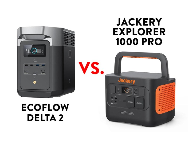 Gegenüberstellung des EcoFlow Delta 2 und Jackery Explorer 1000 Pro