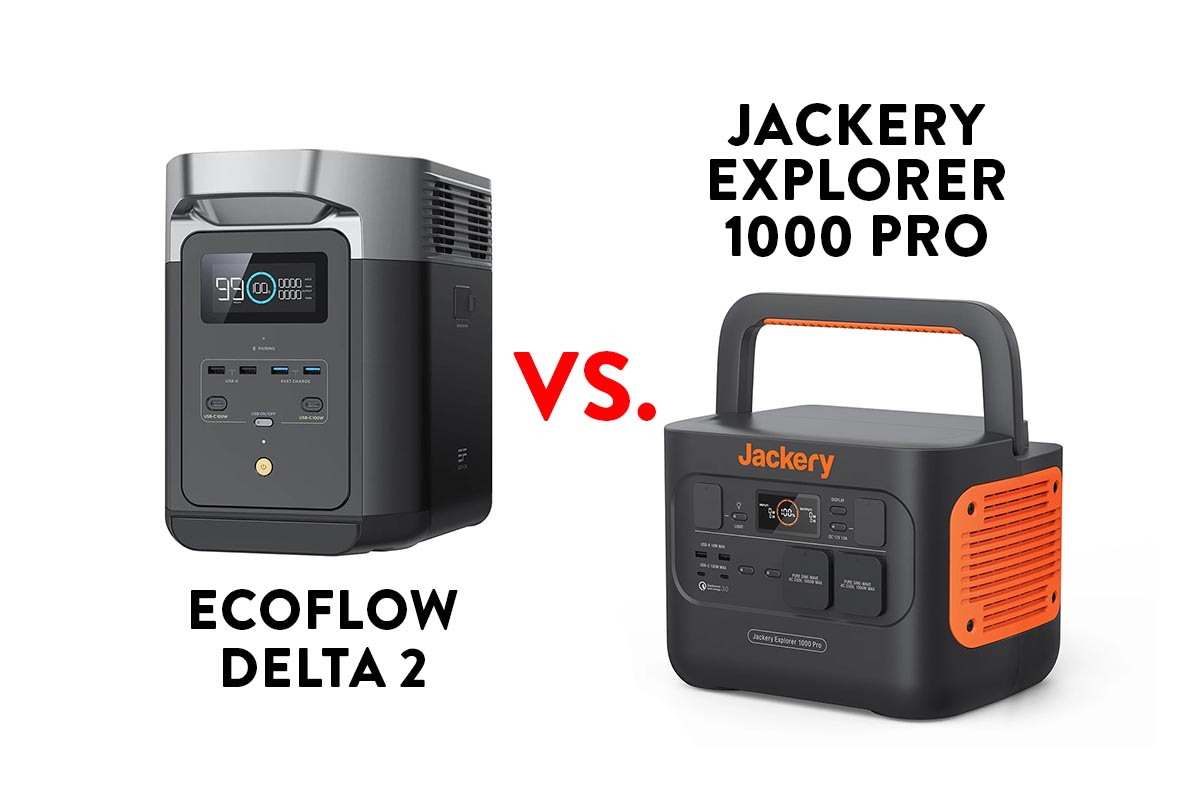 Gegenüberstellung des EcoFlow Delta 2 und Jackery Explorer 1000 Pro