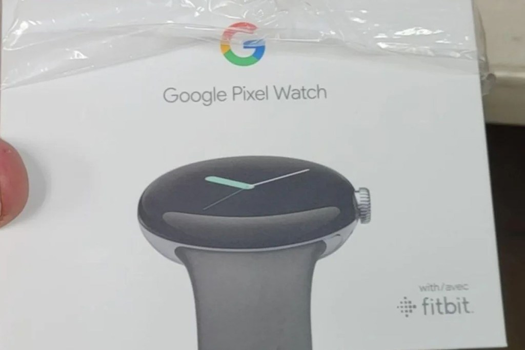 Die Verpackung der Google Pixel Watch.