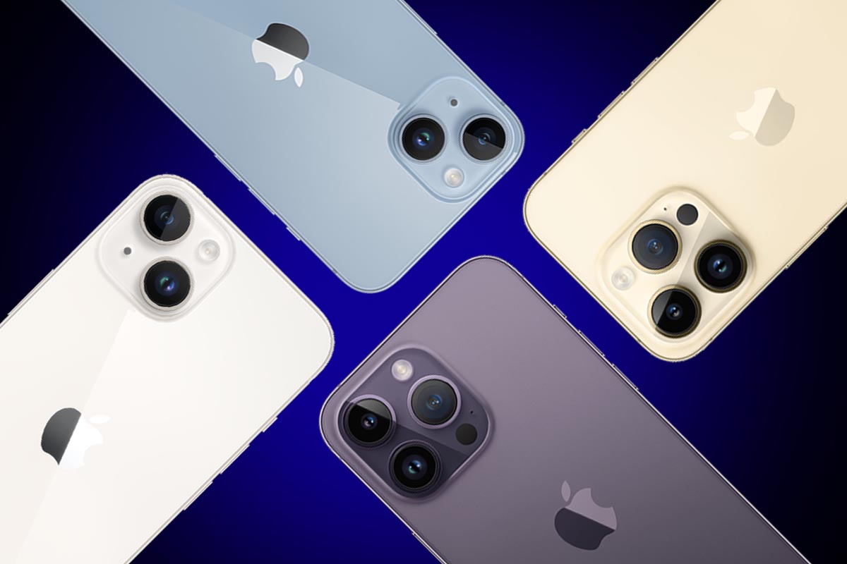 Die unterschiedlichen Farbvariationen des iPhone 14