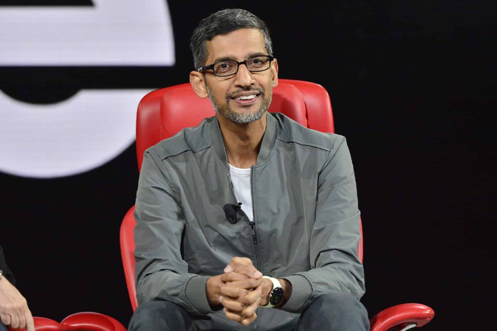 Google-Chef Sundar Pichai während des Interviews.