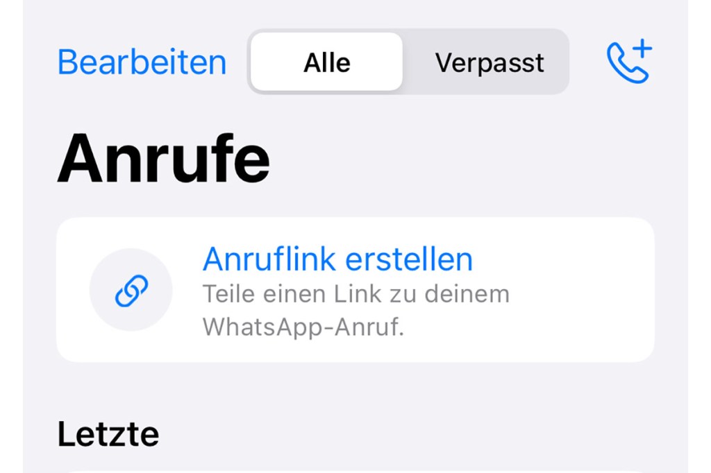 Anruflink erstellen