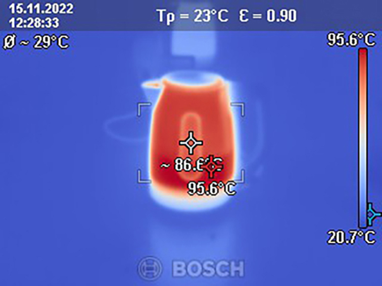 Wärmebild eines Severin-Wasserkochers