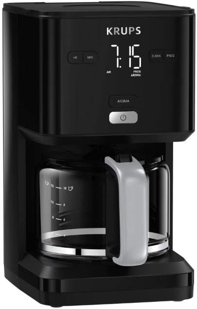 Die Krups KM 6008 Kaffeemaschine auf weißem Hintergrund