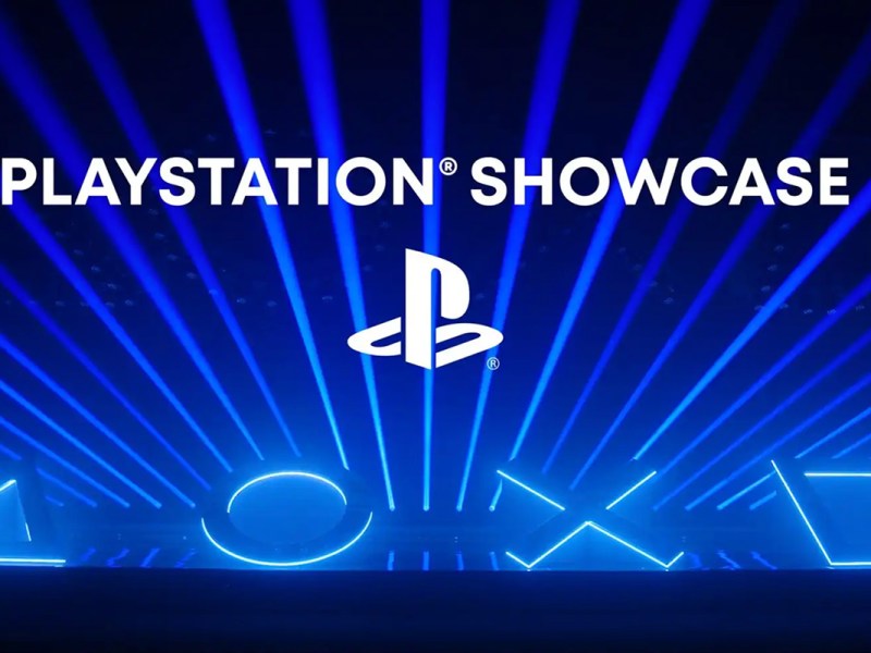 Grafik zum PlayStation Showcase 2023, einer Video-Vorstellung neuer PlayStation-Spiele.