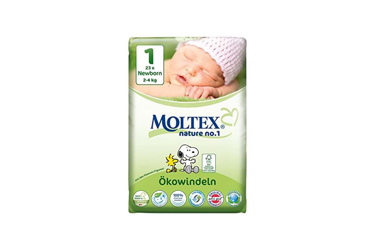 Vorderseite einer Windelpackung