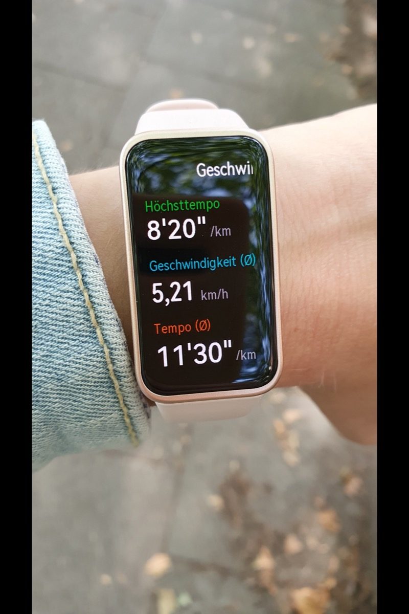 Eine Anzeige auf dem Huawei Band 8.