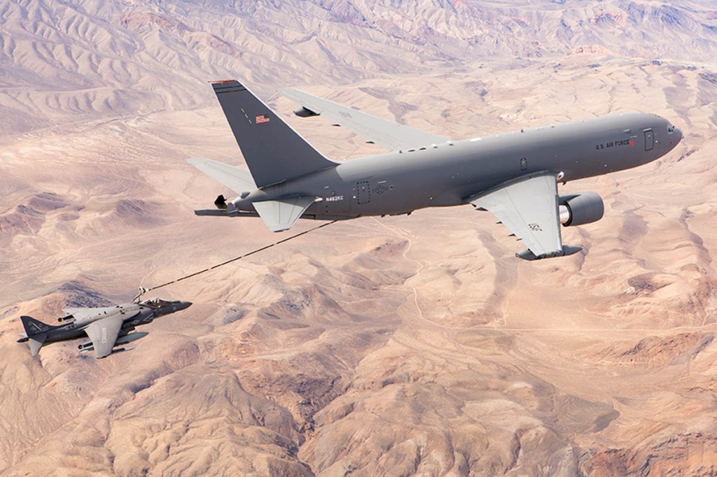 Ein Boeing KC-46 Pegasus Tankflugzeug.