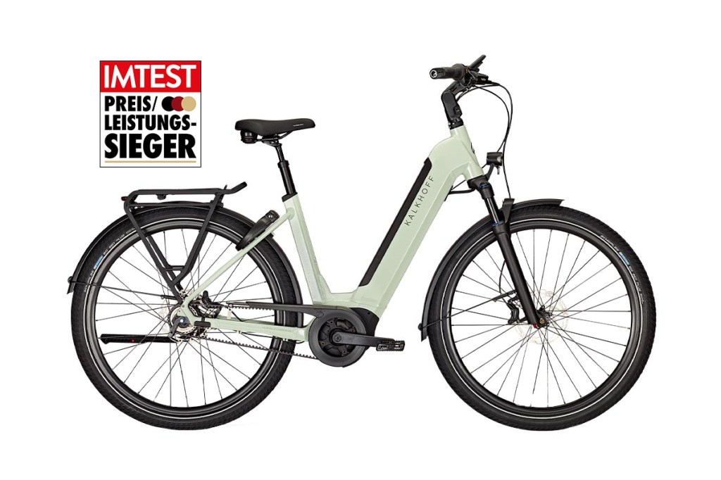 E-Bike von Kalkhoff auf weißem Grund.