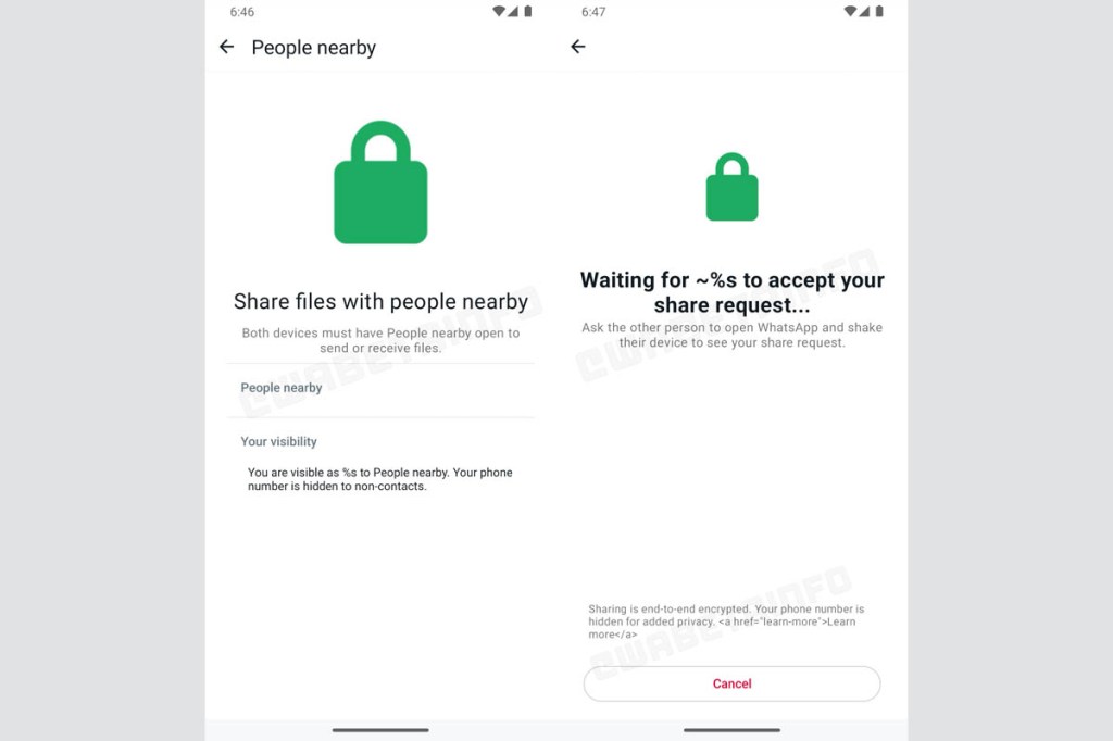 Screenshot WhatsApp Beta