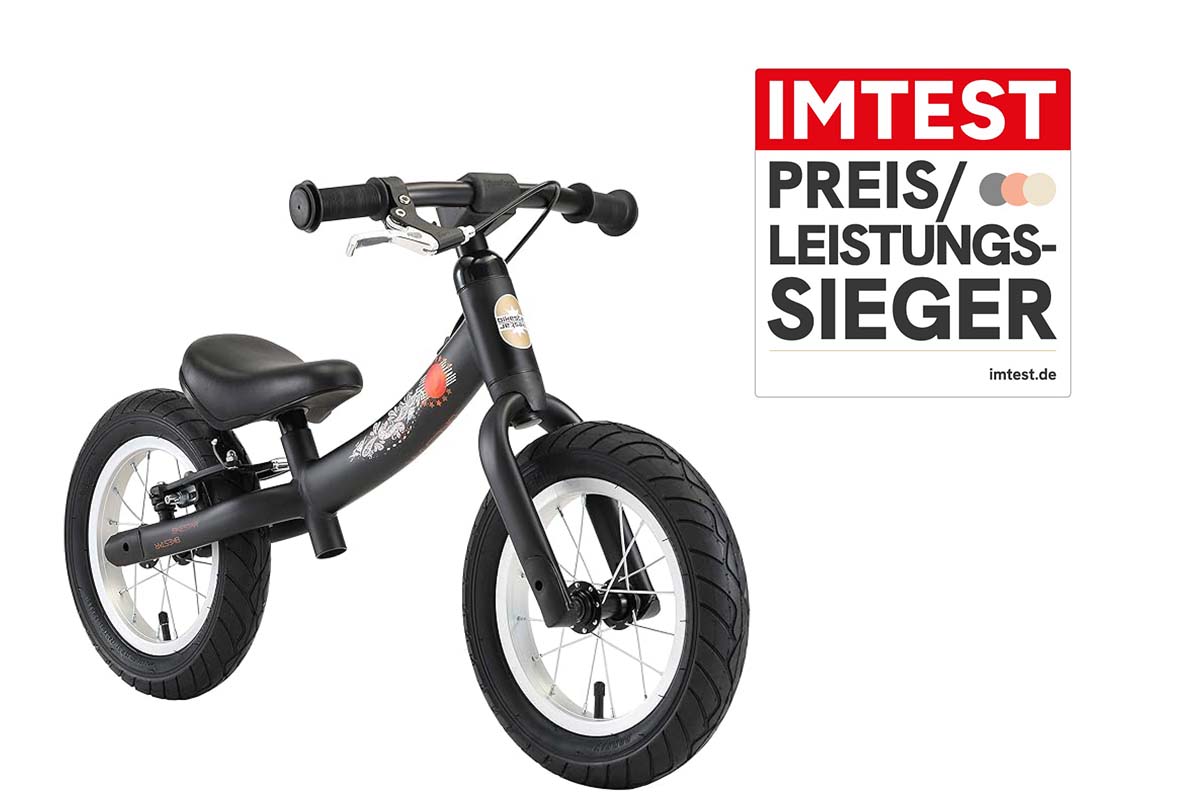 schwarzes Laufrad, dazu Preis-Leistungssieger-Siegel