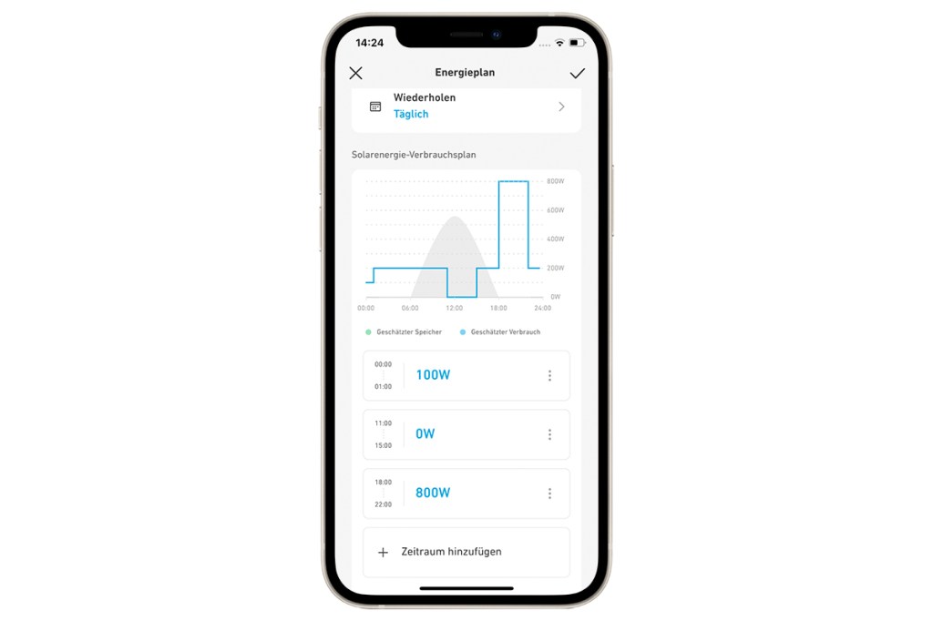 Ein Screenshot der Anker-App mit angeschlossenem Solix Solarbank 2 Pro System.