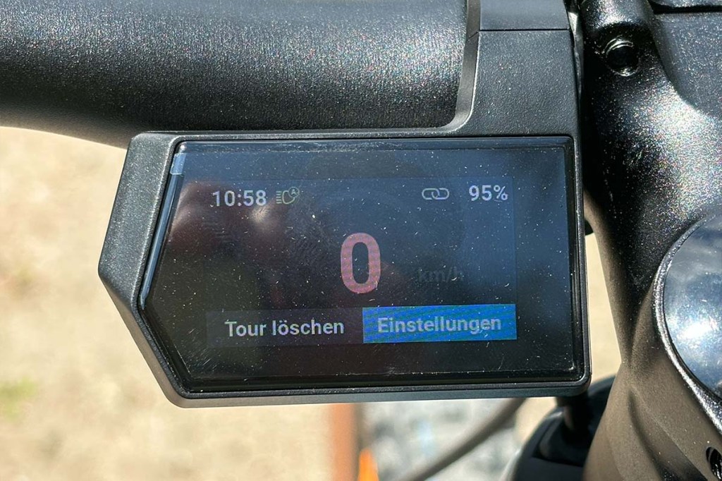 Nahaufnahme Display eines E-Bikes