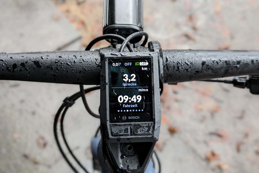 Nahaufnahme Display eines E-Bikes