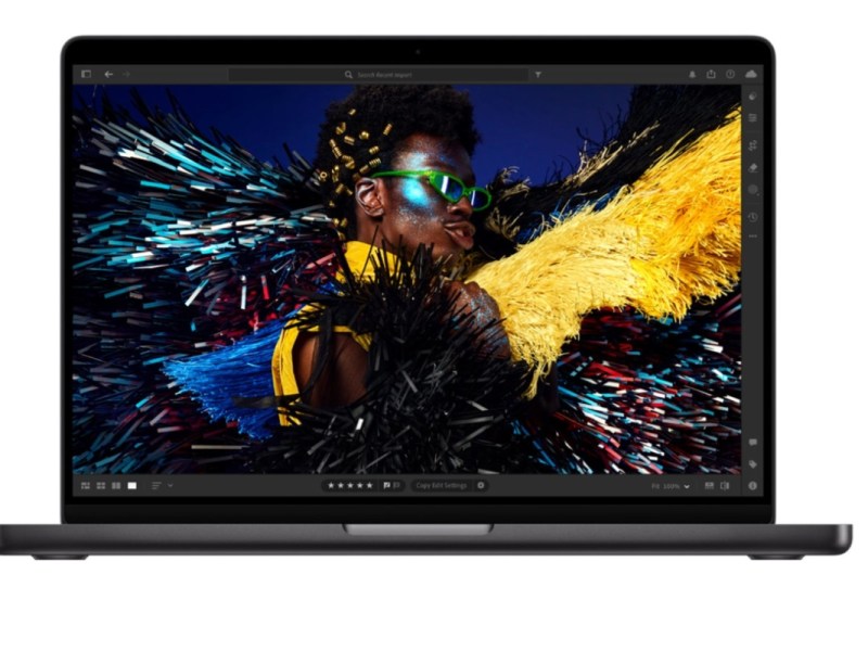 Das Display des MacBook Pro M4 mit Video-Animation