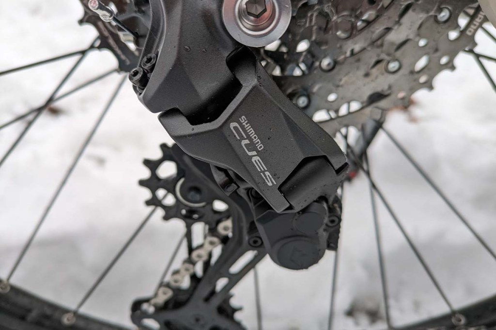 Nahaufnahme Schaltung eines E-Bikes
