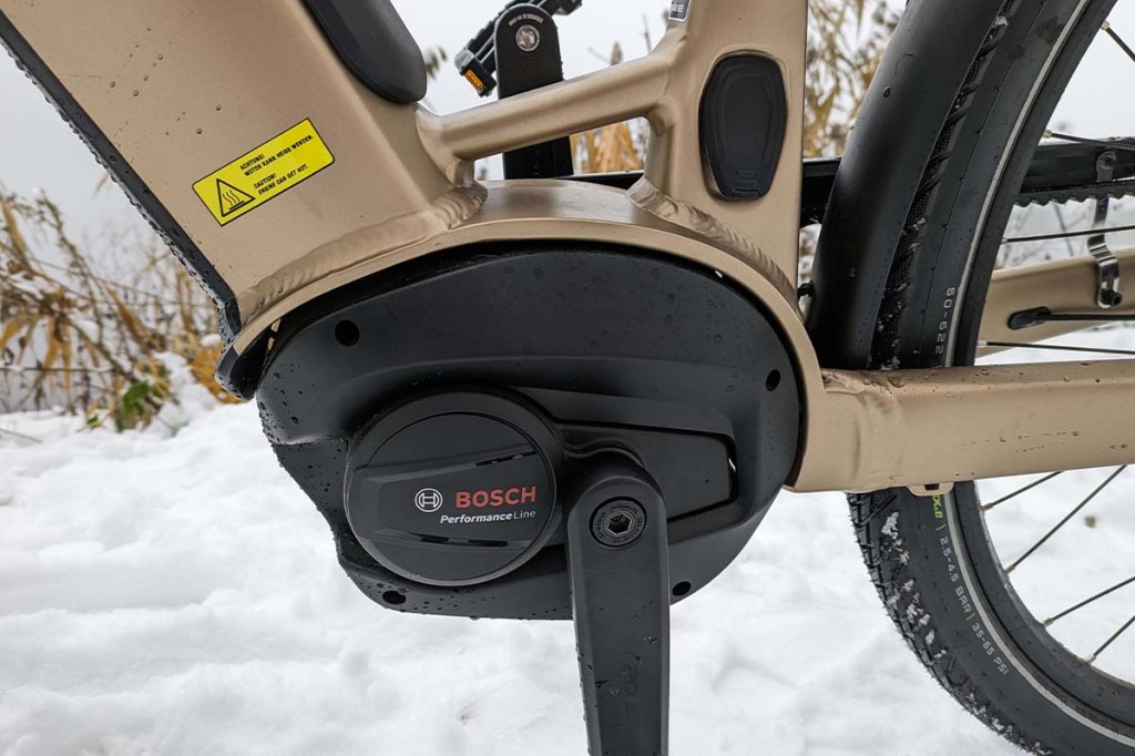 Nahaufnahme Motor eines E-Bikes