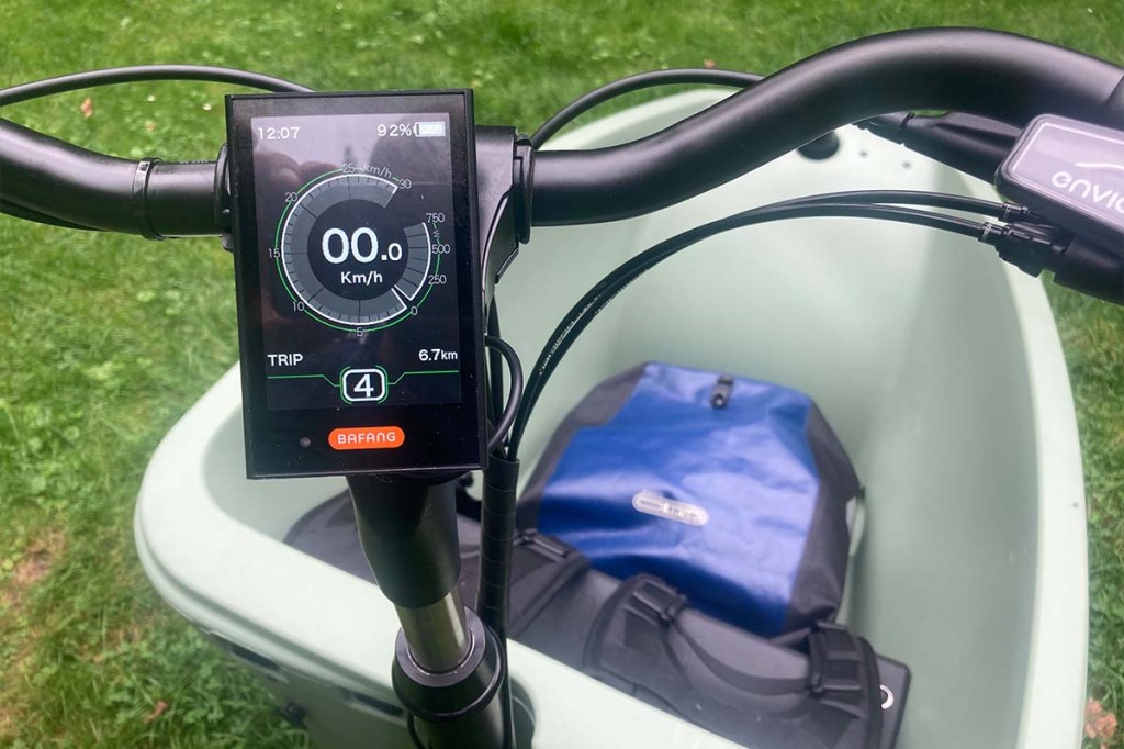 Nahaufnahme Diplay bei Cargo-E-Bike