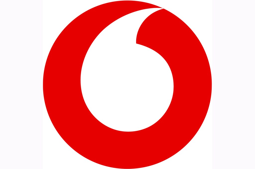 Vodafone Logo rot auf weiß