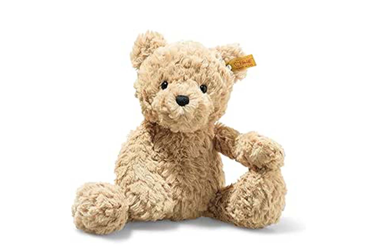 Productshot sitzender Teddy auf weißem Grund