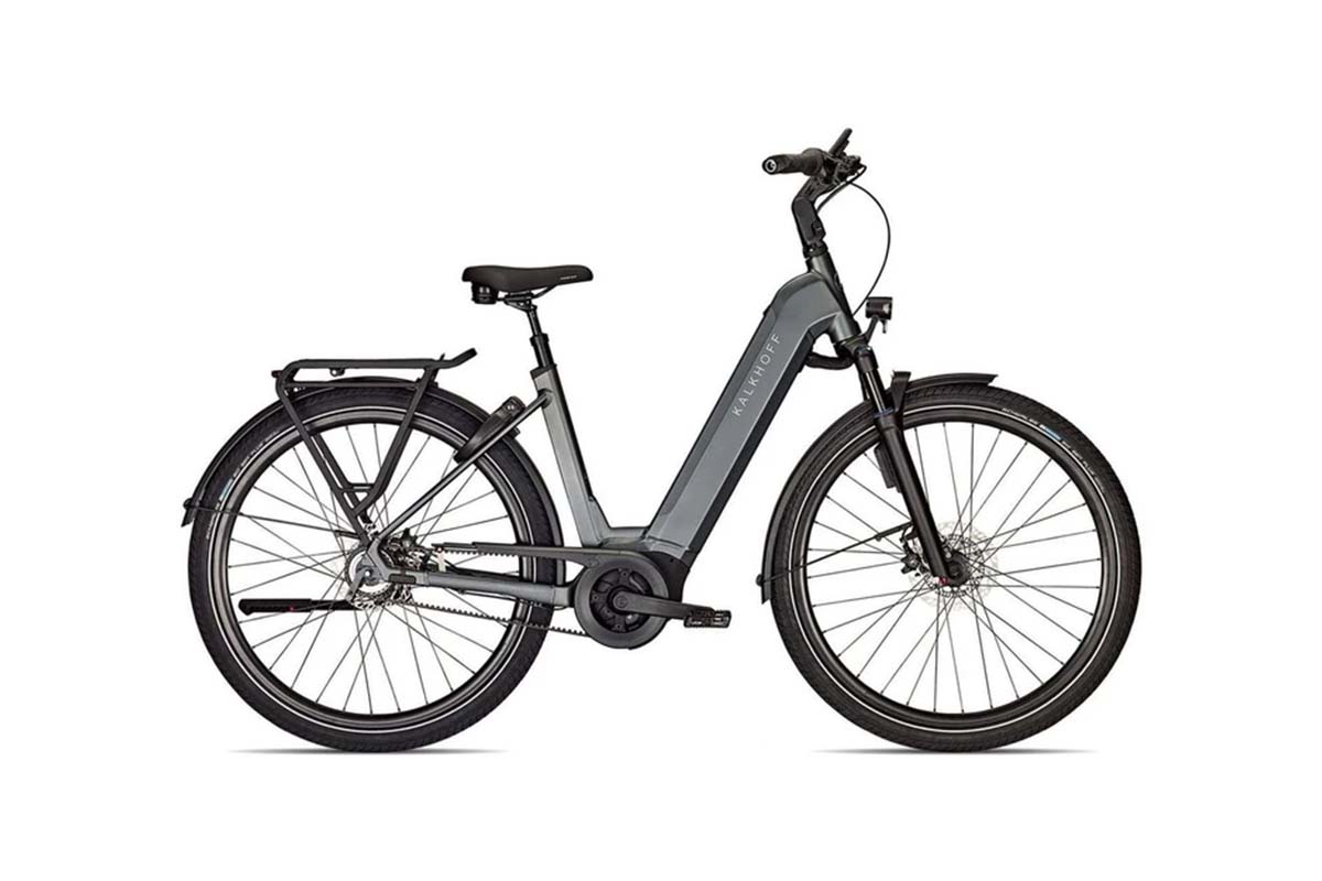 graues E-Bike von der Seite