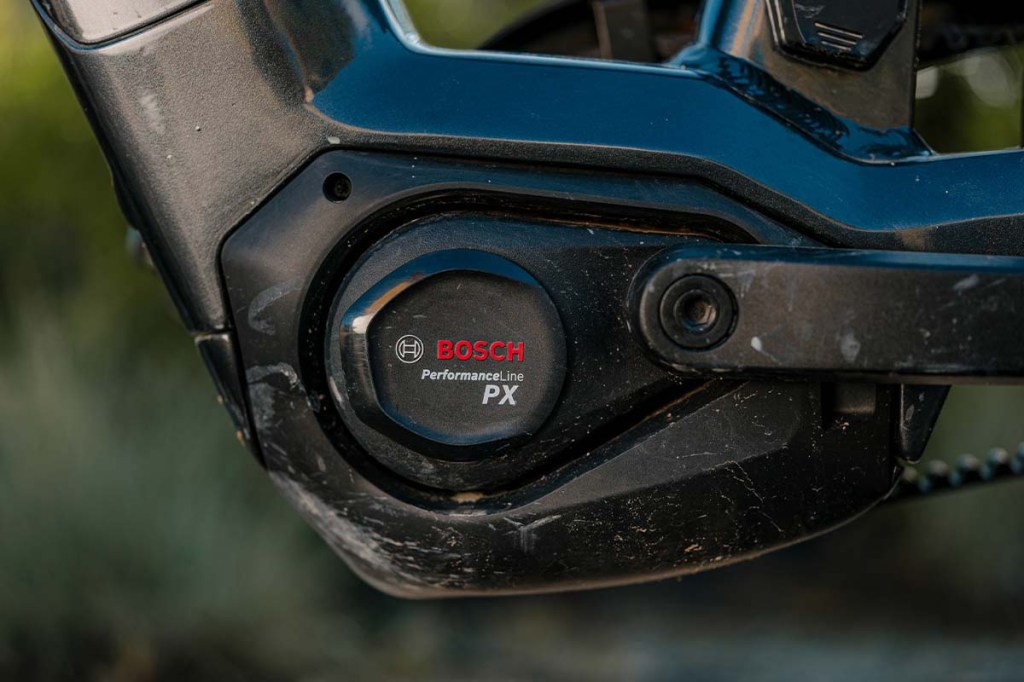 Nahaufnahme Bosch-Motor an einem E-Bike